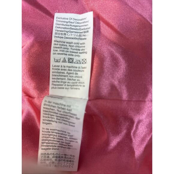 J Crew Kids Silky Warm Plush Sherpa Fleece Pink Satin Preppy Gold Tone Vest 8 - Picture 5 of 8